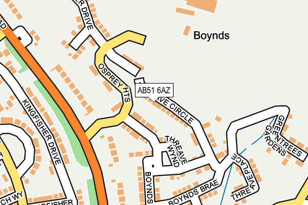 AB51 6AZ map - OS OpenMap – Local (Ordnance Survey) AB51 6AZ map - OS OpenMap – Local (Ordnance Survey)
