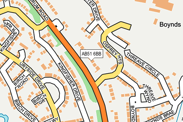 AB51 6BB map - OS OpenMap – Local (Ordnance Survey) AB51 6BB map - OS OpenMap – Local (Ordnance Survey)