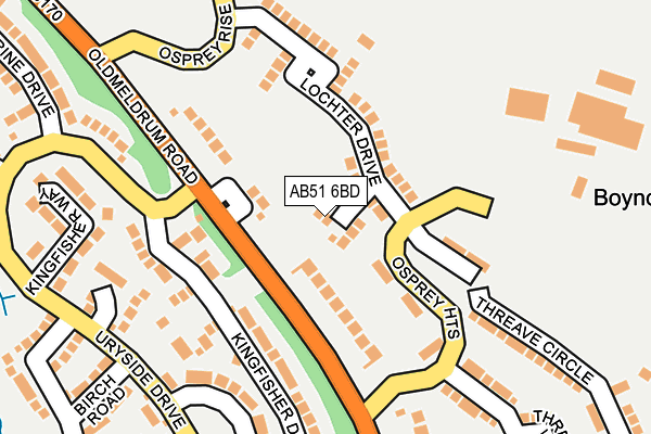 AB51 6BD map - OS OpenMap – Local (Ordnance Survey) AB51 6BD map - OS OpenMap – Local (Ordnance Survey)