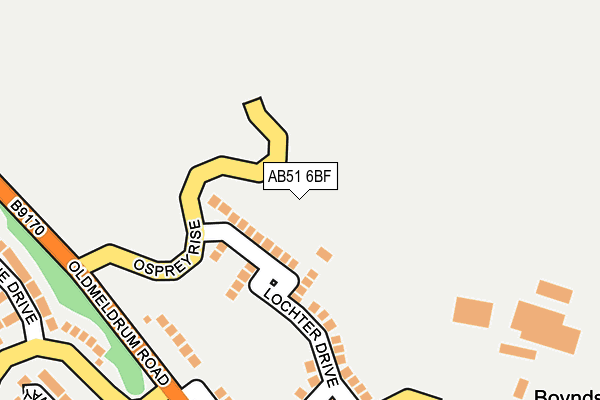 AB51 6BF map - OS OpenMap – Local (Ordnance Survey) AB51 6BF map - OS OpenMap – Local (Ordnance Survey)
