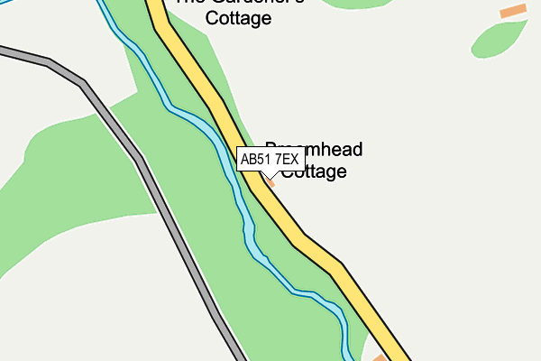 AB51 7EX map - OS OpenMap – Local (Ordnance Survey) AB51 7EX map - OS OpenMap – Local (Ordnance Survey)