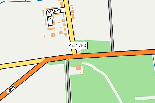 AB51 7HD map - OS OpenMap – Local (Ordnance Survey) AB51 7HD map - OS OpenMap – Local (Ordnance Survey)