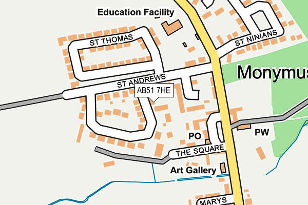 AB51 7HE map - OS OpenMap – Local (Ordnance Survey) AB51 7HE map - OS OpenMap – Local (Ordnance Survey)