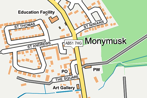 AB51 7HG map - OS OpenMap – Local (Ordnance Survey)