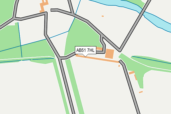 AB51 7HL map - OS OpenMap – Local (Ordnance Survey) AB51 7HL map - OS OpenMap – Local (Ordnance Survey)