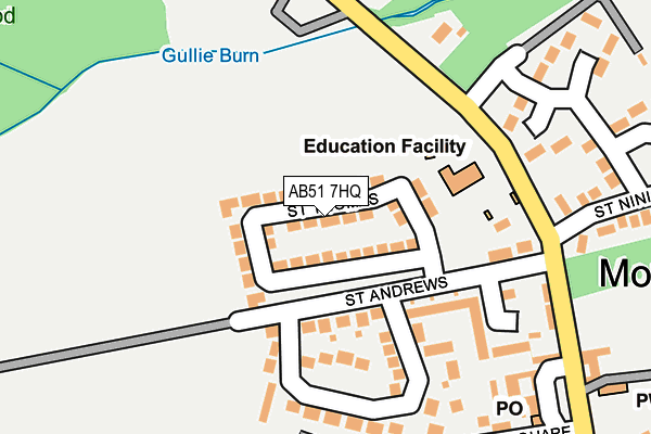 AB51 7HQ map - OS OpenMap – Local (Ordnance Survey) AB51 7HQ map - OS OpenMap – Local (Ordnance Survey)