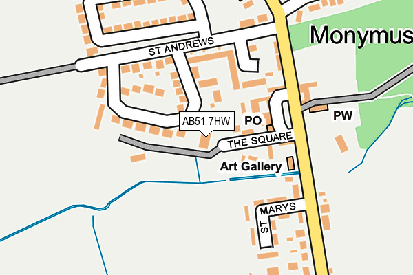 AB51 7HW map - OS OpenMap – Local (Ordnance Survey) AB51 7HW map - OS OpenMap – Local (Ordnance Survey)