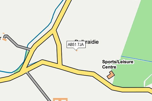 AB51 7JA map - OS OpenMap – Local (Ordnance Survey) AB51 7JA map - OS OpenMap – Local (Ordnance Survey)