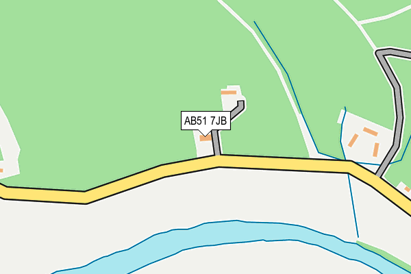 AB51 7JB map - OS OpenMap – Local (Ordnance Survey) AB51 7JB map - OS OpenMap – Local (Ordnance Survey)