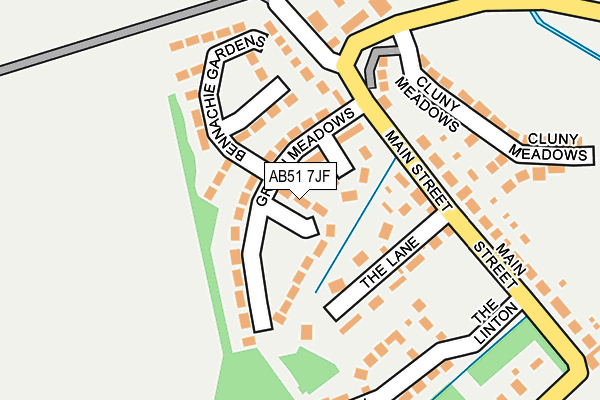 AB51 7JF map - OS OpenMap – Local (Ordnance Survey) AB51 7JF map - OS OpenMap – Local (Ordnance Survey)