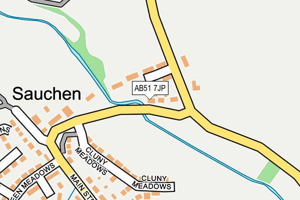 AB51 7JP map - OS OpenMap – Local (Ordnance Survey) AB51 7JP map - OS OpenMap – Local (Ordnance Survey)