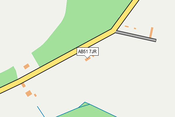AB51 7JR map - OS OpenMap – Local (Ordnance Survey) AB51 7JR map - OS OpenMap – Local (Ordnance Survey)