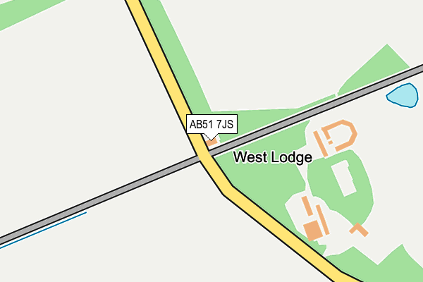 AB51 7JS map - OS OpenMap – Local (Ordnance Survey) AB51 7JS map - OS OpenMap – Local (Ordnance Survey)