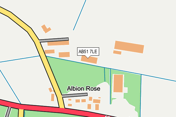 AB51 7LE map - OS OpenMap – Local (Ordnance Survey) AB51 7LE map - OS OpenMap – Local (Ordnance Survey)