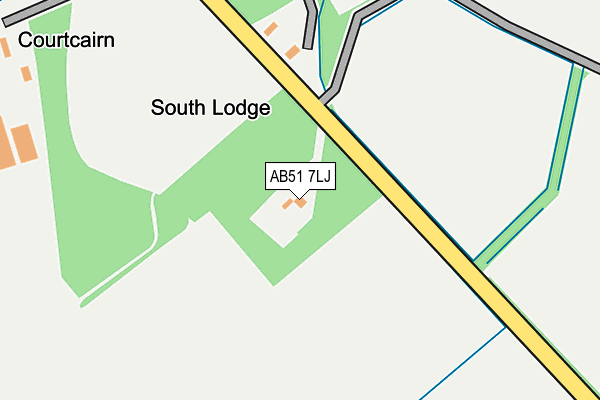 AB51 7LJ map - OS OpenMap – Local (Ordnance Survey) AB51 7LJ map - OS OpenMap – Local (Ordnance Survey)
