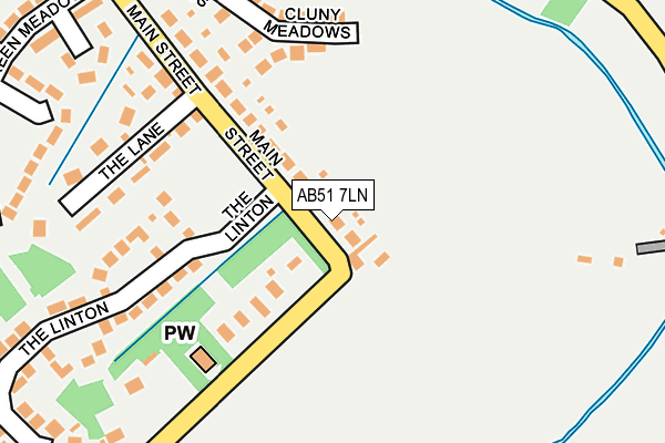 AB51 7LN map - OS OpenMap – Local (Ordnance Survey) AB51 7LN map - OS OpenMap – Local (Ordnance Survey)