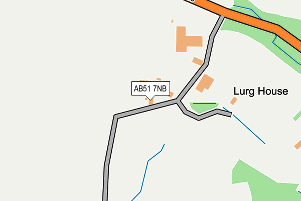 AB51 7NB map - OS OpenMap – Local (Ordnance Survey) AB51 7NB map - OS OpenMap – Local (Ordnance Survey)