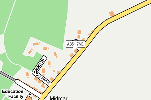 AB51 7NE map - OS OpenMap – Local (Ordnance Survey) AB51 7NE map - OS OpenMap – Local (Ordnance Survey)