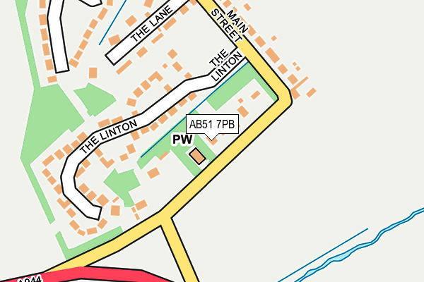 AB51 7PB map - OS OpenMap – Local (Ordnance Survey) AB51 7PB map - OS OpenMap – Local (Ordnance Survey)