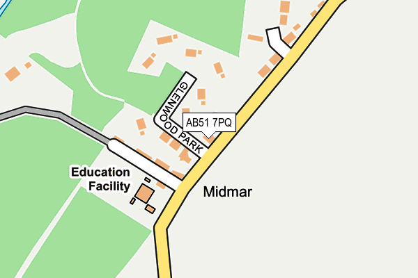 AB51 7PQ map - OS OpenMap – Local (Ordnance Survey) AB51 7PQ map - OS OpenMap – Local (Ordnance Survey)