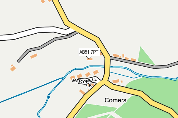 AB51 7PT map - OS OpenMap – Local (Ordnance Survey) AB51 7PT map - OS OpenMap – Local (Ordnance Survey)