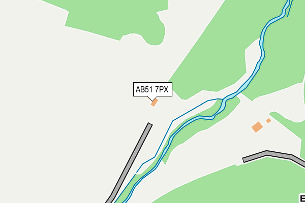 AB51 7PX map - OS OpenMap – Local (Ordnance Survey) AB51 7PX map - OS OpenMap – Local (Ordnance Survey)