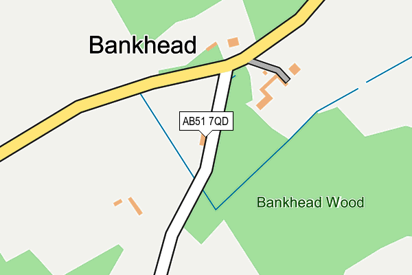 AB51 7QD map - OS OpenMap – Local (Ordnance Survey) AB51 7QD map - OS OpenMap – Local (Ordnance Survey)