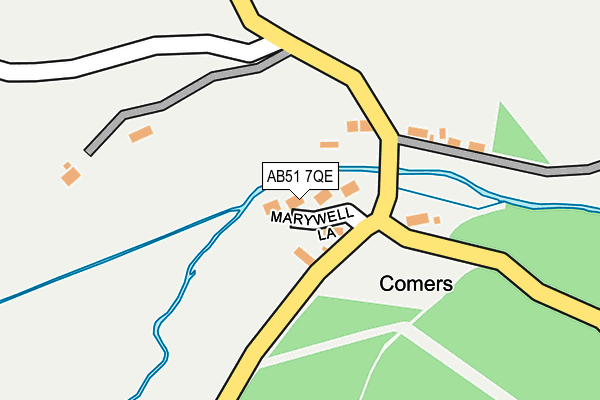 AB51 7QE map - OS OpenMap – Local (Ordnance Survey) AB51 7QE map - OS OpenMap – Local (Ordnance Survey)