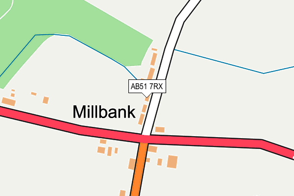 AB51 7RX map - OS OpenMap – Local (Ordnance Survey) AB51 7RX map - OS OpenMap – Local (Ordnance Survey)