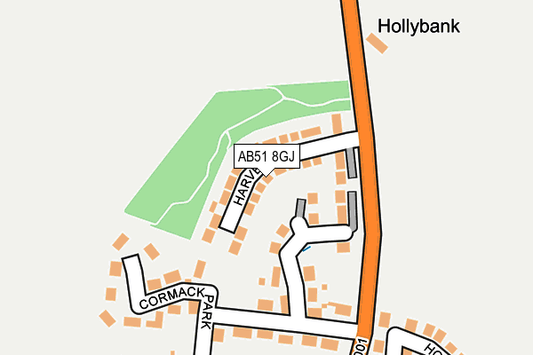 AB51 8GJ map - OS OpenMap – Local (Ordnance Survey) AB51 8GJ map - OS OpenMap – Local (Ordnance Survey)
