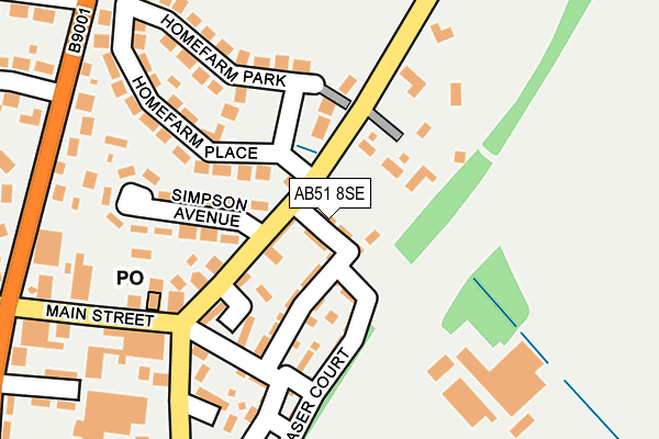 AB51 8SE map - OS OpenMap – Local (Ordnance Survey) AB51 8SE map - OS OpenMap – Local (Ordnance Survey)