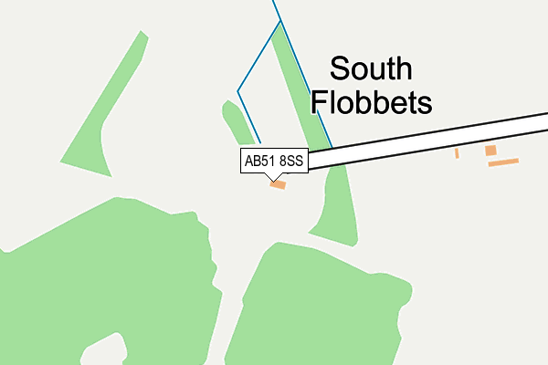 AB51 8SS map - OS OpenMap – Local (Ordnance Survey) AB51 8SS map - OS OpenMap – Local (Ordnance Survey)