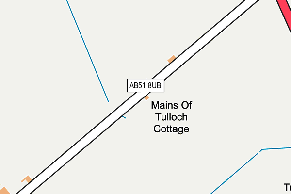 AB51 8UB map - OS OpenMap – Local (Ordnance Survey) AB51 8UB map - OS OpenMap – Local (Ordnance Survey)