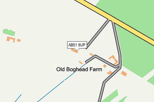 AB51 8UP map - OS OpenMap – Local (Ordnance Survey) AB51 8UP map - OS OpenMap – Local (Ordnance Survey)