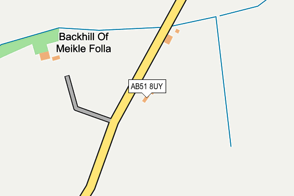 AB51 8UY map - OS OpenMap – Local (Ordnance Survey) AB51 8UY map - OS OpenMap – Local (Ordnance Survey)