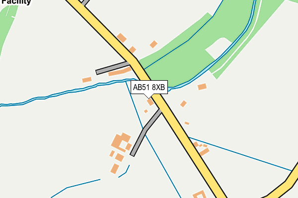 AB51 8XB map - OS OpenMap – Local (Ordnance Survey) AB51 8XB map - OS OpenMap – Local (Ordnance Survey)