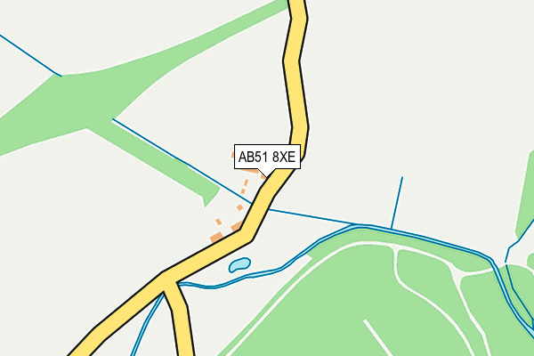 AB51 8XE map - OS OpenMap – Local (Ordnance Survey) AB51 8XE map - OS OpenMap – Local (Ordnance Survey)