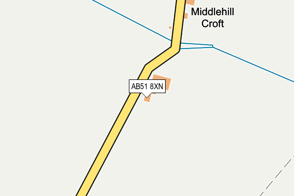 AB51 8XN map - OS OpenMap – Local (Ordnance Survey) AB51 8XN map - OS OpenMap – Local (Ordnance Survey)