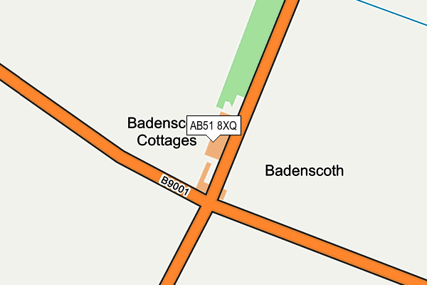 AB51 8XQ map - OS OpenMap – Local (Ordnance Survey)