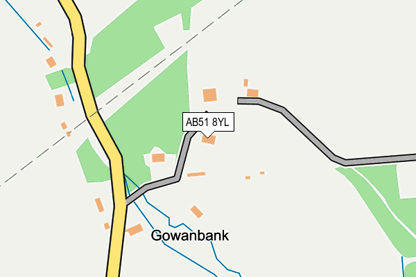 AB51 8YL map - OS OpenMap – Local (Ordnance Survey) AB51 8YL map - OS OpenMap – Local (Ordnance Survey)