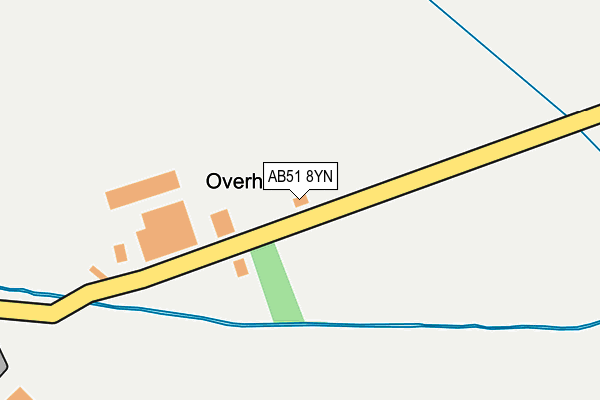 AB51 8YN map - OS OpenMap – Local (Ordnance Survey) AB51 8YN map - OS OpenMap – Local (Ordnance Survey)