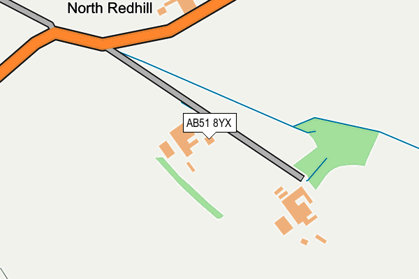 AB51 8YX map - OS OpenMap – Local (Ordnance Survey) AB51 8YX map - OS OpenMap – Local (Ordnance Survey)