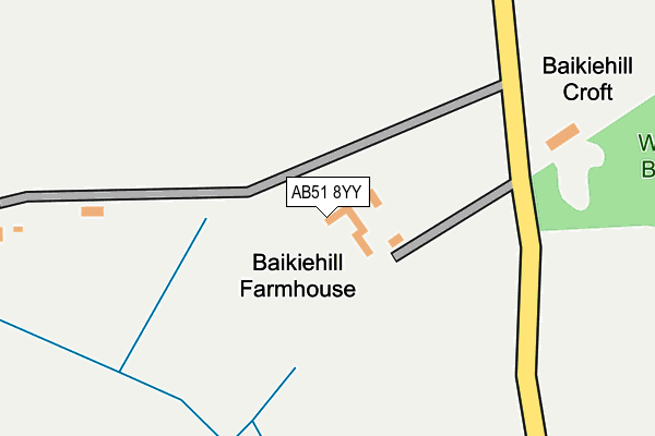 AB51 8YY map - OS OpenMap – Local (Ordnance Survey) AB51 8YY map - OS OpenMap – Local (Ordnance Survey)