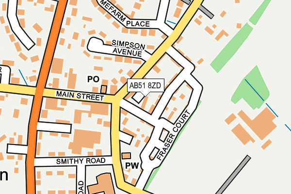 AB51 8ZD map - OS OpenMap – Local (Ordnance Survey) AB51 8ZD map - OS OpenMap – Local (Ordnance Survey)