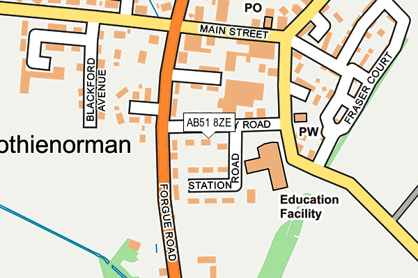 AB51 8ZE map - OS OpenMap – Local (Ordnance Survey) AB51 8ZE map - OS OpenMap – Local (Ordnance Survey)