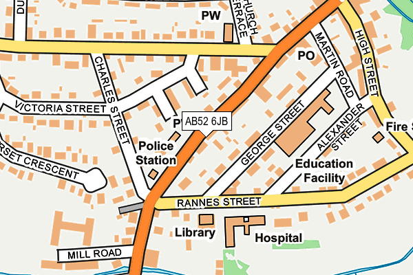 AB52 6JB map - OS OpenMap – Local (Ordnance Survey) AB52 6JB map - OS OpenMap – Local (Ordnance Survey)