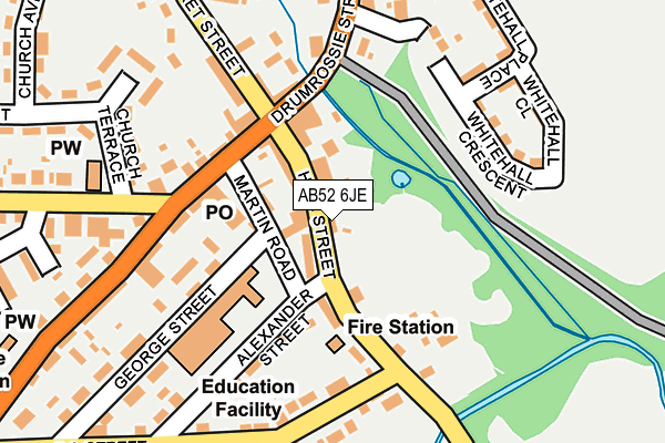 AB52 6JE map - OS OpenMap – Local (Ordnance Survey) AB52 6JE map - OS OpenMap – Local (Ordnance Survey)