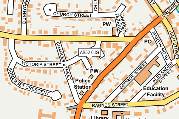 AB52 6JG map - OS OpenMap – Local (Ordnance Survey) AB52 6JG map - OS OpenMap – Local (Ordnance Survey)