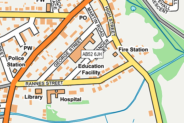 AB52 6JH map - OS OpenMap – Local (Ordnance Survey) AB52 6JH map - OS OpenMap – Local (Ordnance Survey)