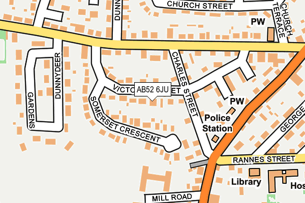 AB52 6JU map - OS OpenMap – Local (Ordnance Survey) AB52 6JU map - OS OpenMap – Local (Ordnance Survey)